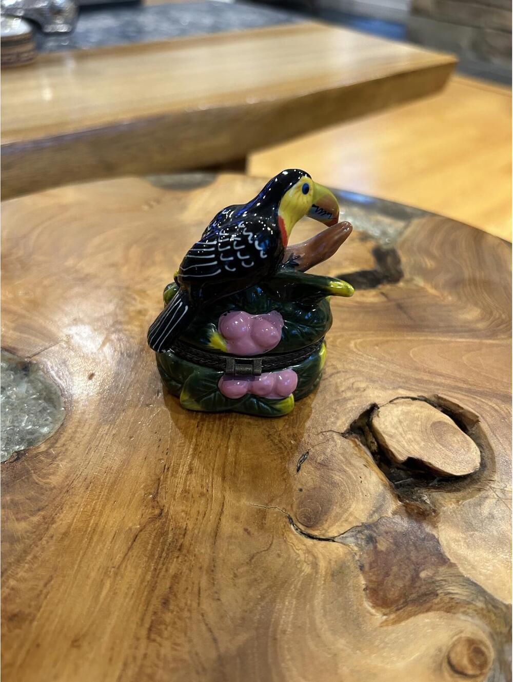 Decorative Ceramic Toucan Trinket Box